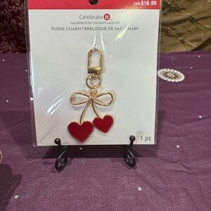 Celebrate It Gold and Red Heart Key Holder
